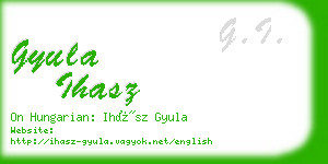 gyula ihasz business card